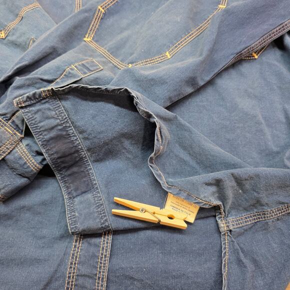 VTG 90s Versace Jeans Couture Medusa Button Down Shirt Chambray Men Large - Picture 9 of 13